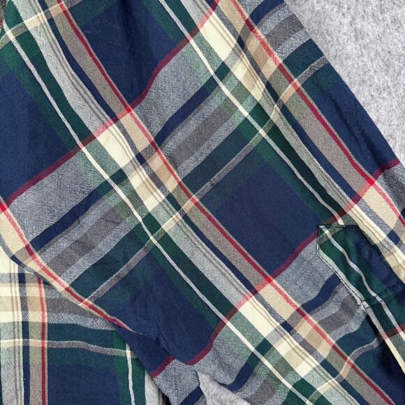 Sir Pendleton Shirt Mens XL Blue Plaid Flawed Sleeves Shrunk And Has 2 Holes - Picture 9 of 10